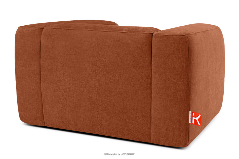 FUBBO Miękki fotel w tkaninie plecionej rudy rudy - zdjęcie 3