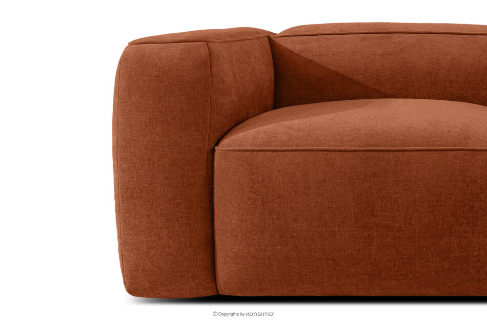 FUBBO Miękki fotel w tkaninie plecionej rudy rudy - zdjęcie 5