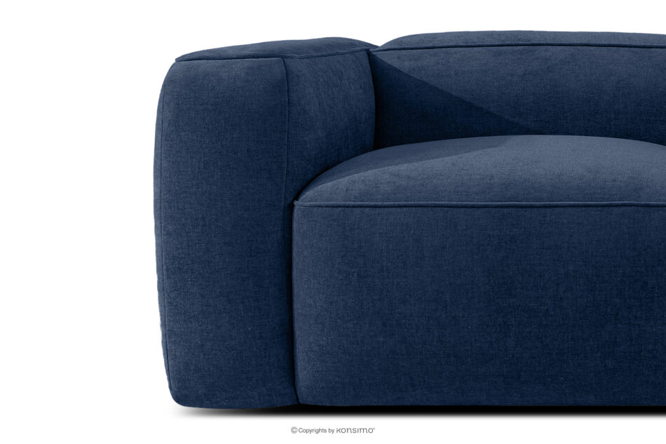 FUBBO Miękki fotel w tkaninie plecionej granatowy granatowy - zdjęcie 5