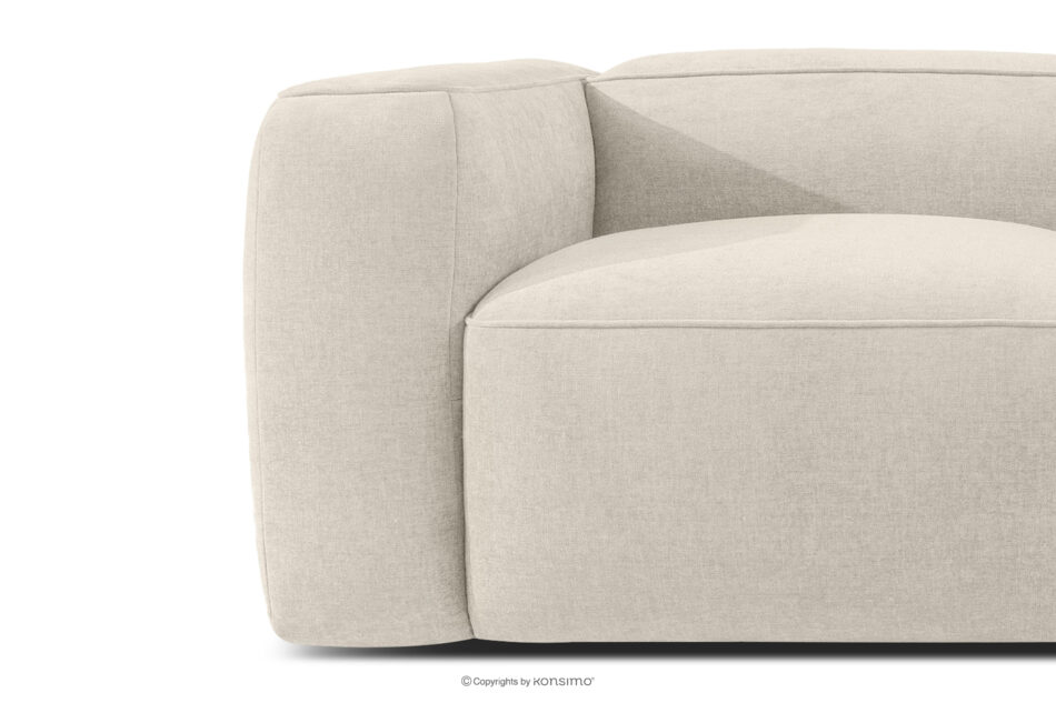 FUBBO Miękki fotel w tkaninie plecionej ecru ecru - zdjęcie 5