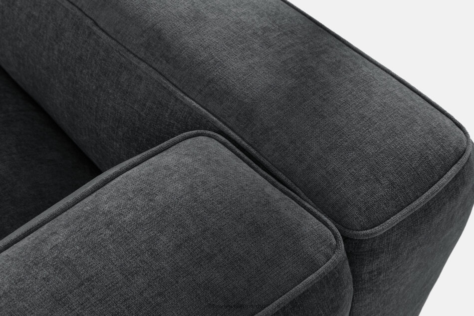 FUBBO Miękka sofa dwuosobowa w tkaninie plecionej antracytowy antracytowy - zdjęcie 6