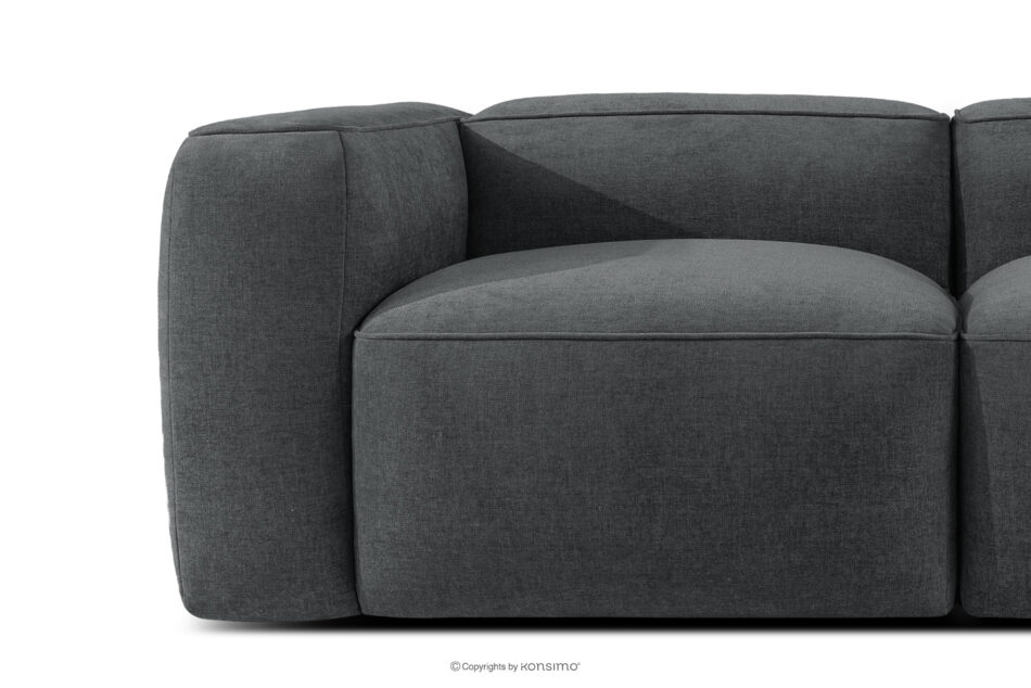 FUBBO Miękka sofa dwuosobowa w tkaninie plecionej antracytowy antracytowy - zdjęcie 7