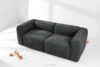 FUBBO Miękka sofa dwuosobowa w tkaninie plecionej antracytowy antracytowy - zdjęcie 2