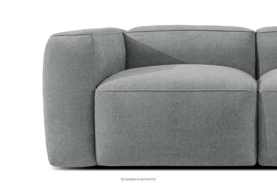 FUBBO Miękka sofa dwuosobowa w tkaninie plecionej szary szary - zdjęcie 7