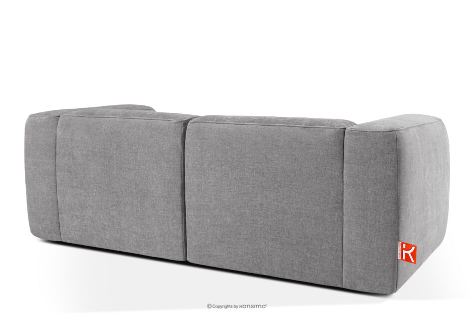 FUBBO Miękka sofa dwuosobowa w tkaninie plecionej jasny szary jasny szary - zdjęcie 3