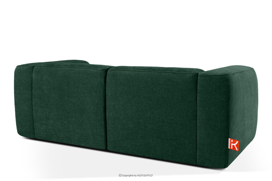 FUBBO Miękka sofa dwuosobowa w tkaninie plecionej ciemny zielony ciemny zielony - zdjęcie 3