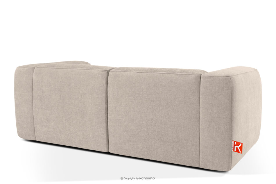 FUBBO Miękka sofa dwuosobowa w tkaninie plecionej kremowy kremowy - zdjęcie 3