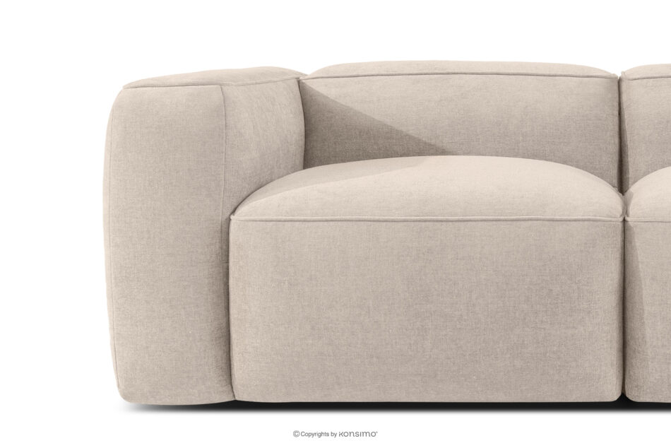 FUBBO Miękka sofa dwuosobowa w tkaninie plecionej kremowy kremowy - zdjęcie 7