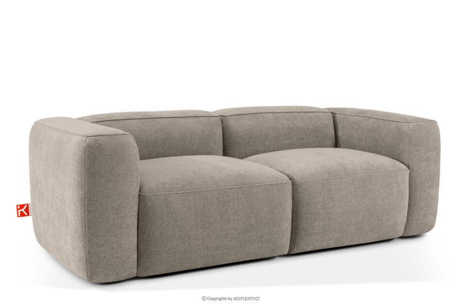 FUBBO Miękka sofa dwuosobowa w tkaninie plecionej beżowy beżowy - zdjęcie 2