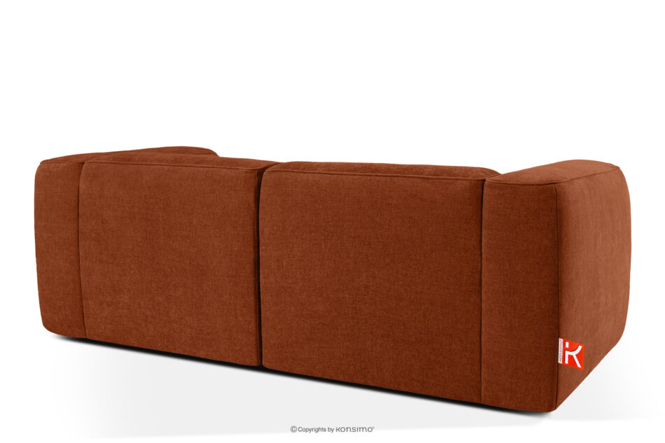 FUBBO Miękka sofa dwuosobowa w tkaninie plecionej rudy rudy - zdjęcie 3