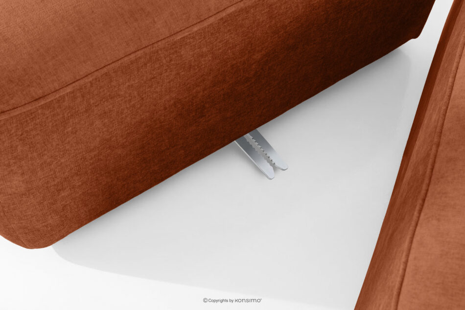 FUBBO Miękka sofa dwuosobowa w tkaninie plecionej rudy rudy - zdjęcie 8