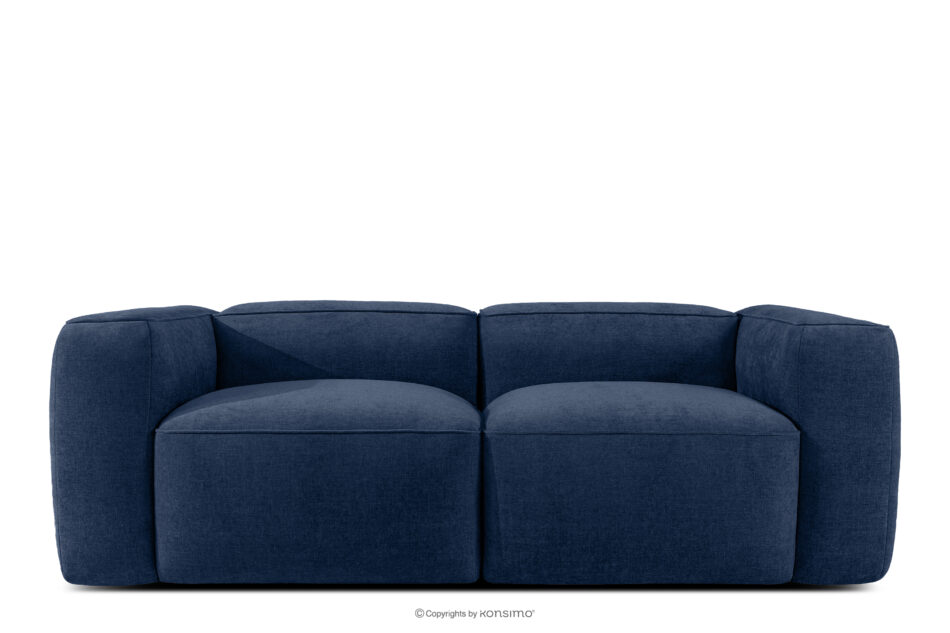 FUBBO Miękka sofa dwuosobowa w tkaninie plecionej granatowy granatowy - zdjęcie 0
