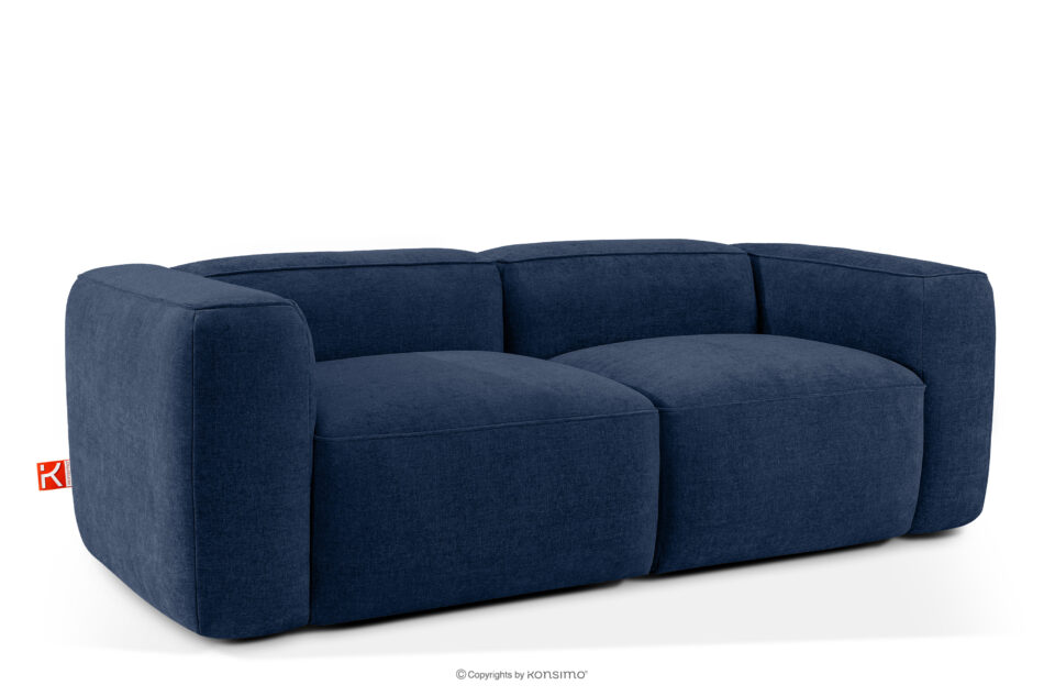 FUBBO Miękka sofa dwuosobowa w tkaninie plecionej granatowy granatowy - zdjęcie 2