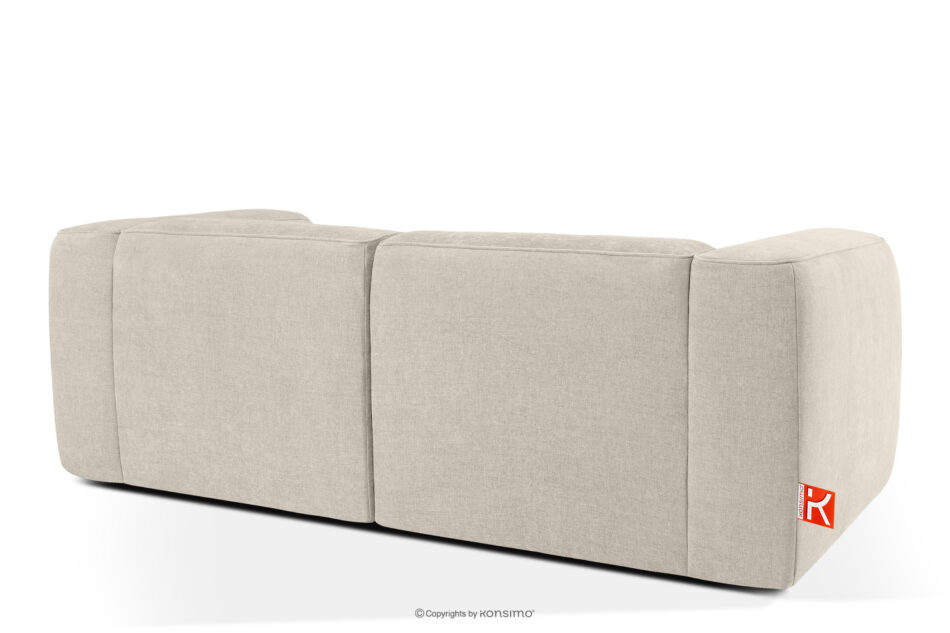 FUBBO Miękka sofa dwuosobowa w tkaninie plecionej ecru ecru - zdjęcie 3