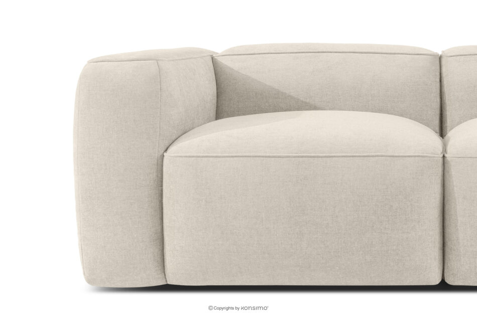 FUBBO Miękka sofa dwuosobowa w tkaninie plecionej ecru ecru - zdjęcie 7