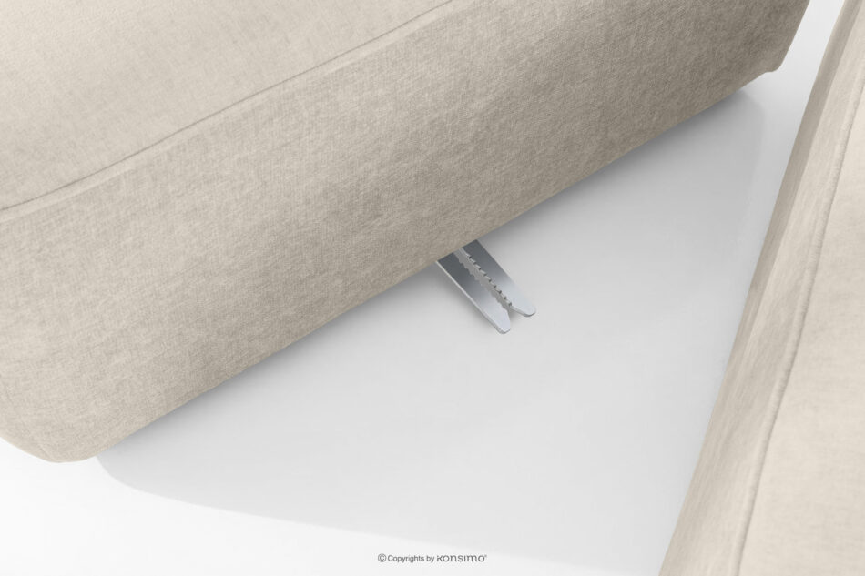 FUBBO Miękka sofa dwuosobowa w tkaninie plecionej ecru ecru - zdjęcie 8