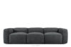 FUBBO Miękka sofa trzyosobowa w tkaninie plecionej antracytowy antracytowy - zdjęcie 1
