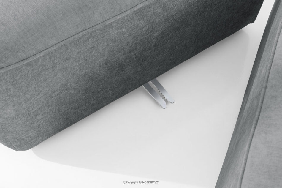 FUBBO Miękka sofa trzyosobowa w tkaninie plecionej szary szary - zdjęcie 8