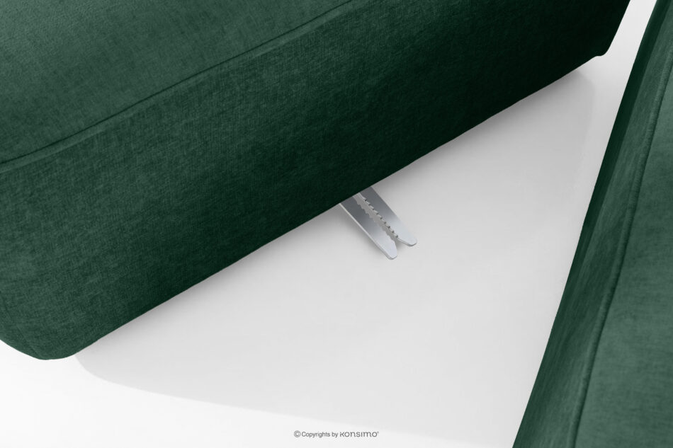 FUBBO Miękka sofa trzyosobowa w tkaninie plecionej ciemny zielony ciemny zielony - zdjęcie 8