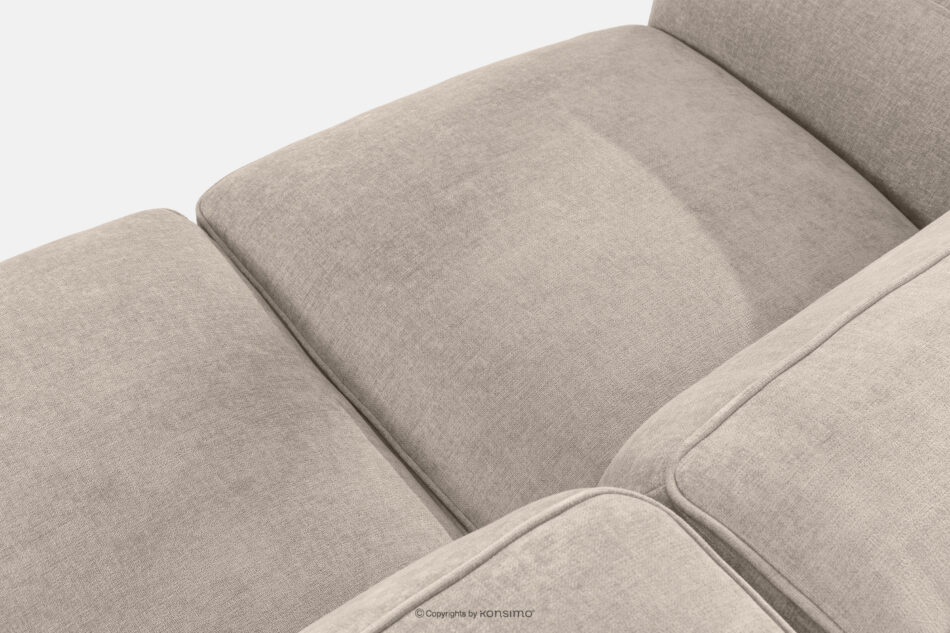 FUBBO Miękka sofa trzyosobowa w tkaninie plecionej kremowy kremowy - zdjęcie 5