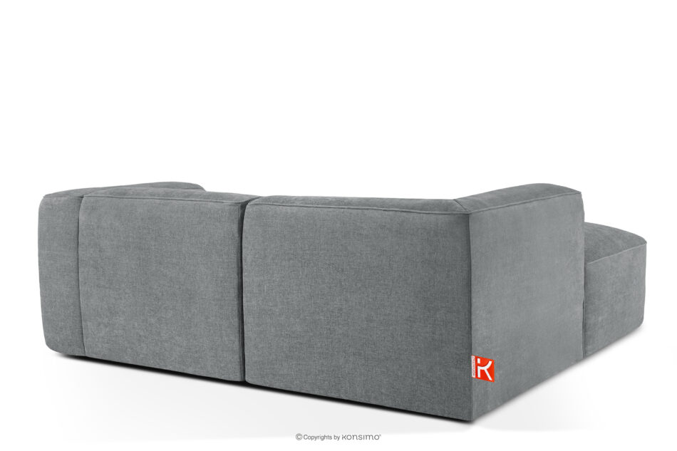 FUBBO Miękki narożnik w tkaninie plecionej lewy szary szary - zdjęcie 3