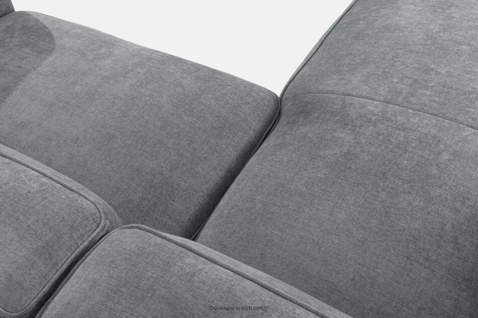 FUBBO Miękki narożnik w tkaninie plecionej lewy szary szary - zdjęcie 5