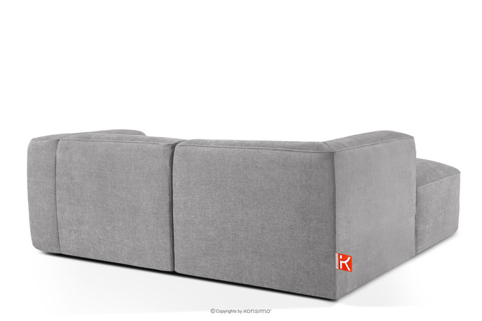 FUBBO Miękki narożnik w tkaninie plecionej lewy jasny szary jasny szary - zdjęcie 3