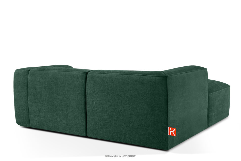 FUBBO Miękki narożnik w tkaninie plecionej lewy ciemny zielony ciemny zielony - zdjęcie 3