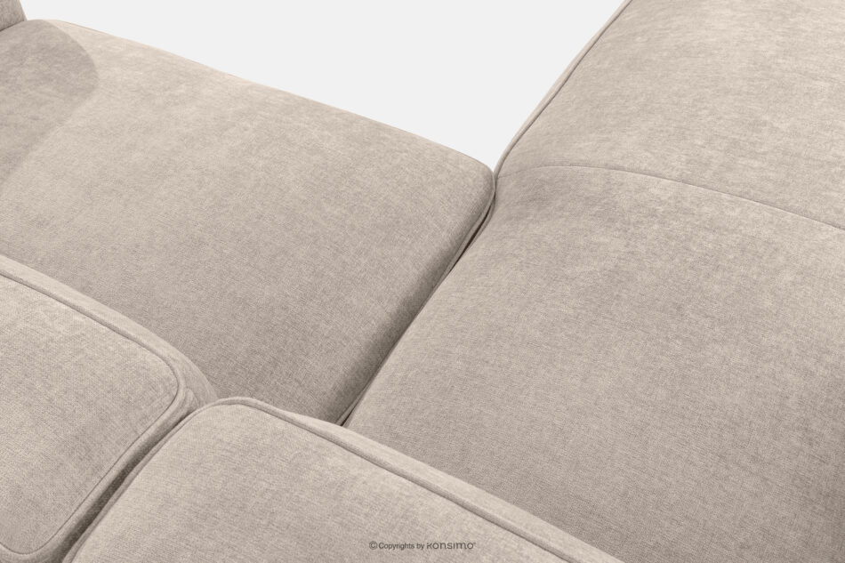 FUBBO Miękki narożnik w tkaninie plecionej lewy kremowy kremowy - zdjęcie 5