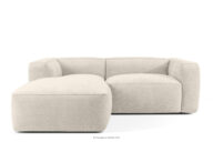 Miękki narożnik w tkaninie plecionej lewy ecru