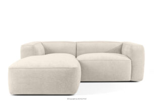 FUBBO, https://konsimo.pl/kolekcja/fubbo/ Miękki narożnik w tkaninie plecionej lewy ecru ecru - zdjęcie