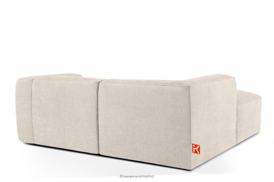 FUBBO Miękki narożnik w tkaninie plecionej lewy ecru ecru - zdjęcie 3