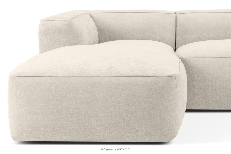 FUBBO Miękki narożnik w tkaninie plecionej lewy ecru ecru - zdjęcie 7