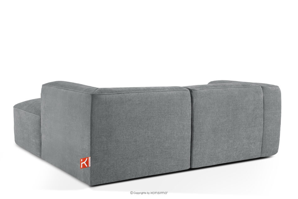 FUBBO Miękki narożnik w tkaninie plecionej prawy szary szary - zdjęcie 3