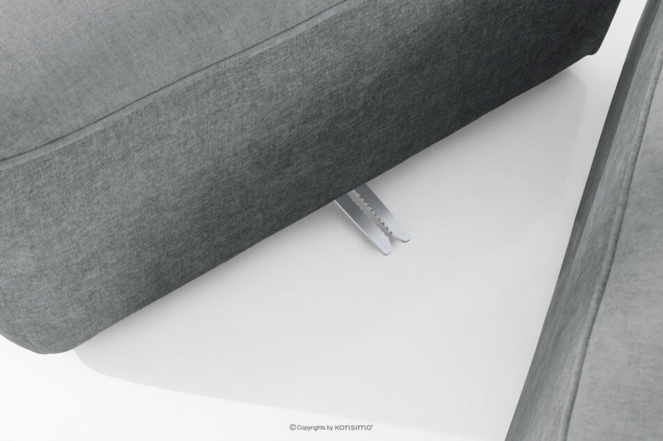 FUBBO Miękki narożnik w tkaninie plecionej prawy szary szary - zdjęcie 8