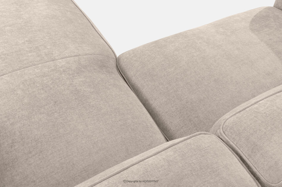 FUBBO Miękki narożnik w tkaninie plecionej prawy kremowy kremowy - zdjęcie 5