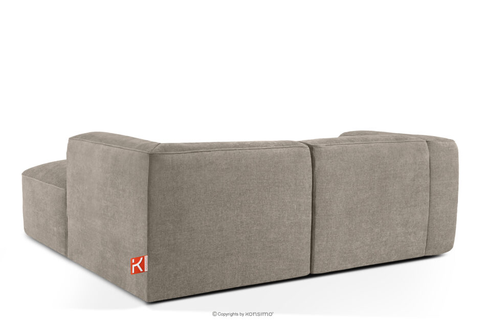 FUBBO Miękki narożnik w tkaninie plecionej prawy beżowy beżowy - zdjęcie 3