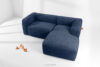 FUBBO Miękki narożnik w tkaninie plecionej prawy granatowy granatowy - zdjęcie 2