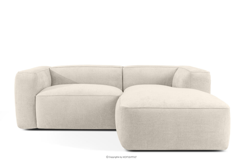 FUBBO Miękki narożnik w tkaninie plecionej prawy ecru ecru - zdjęcie 0