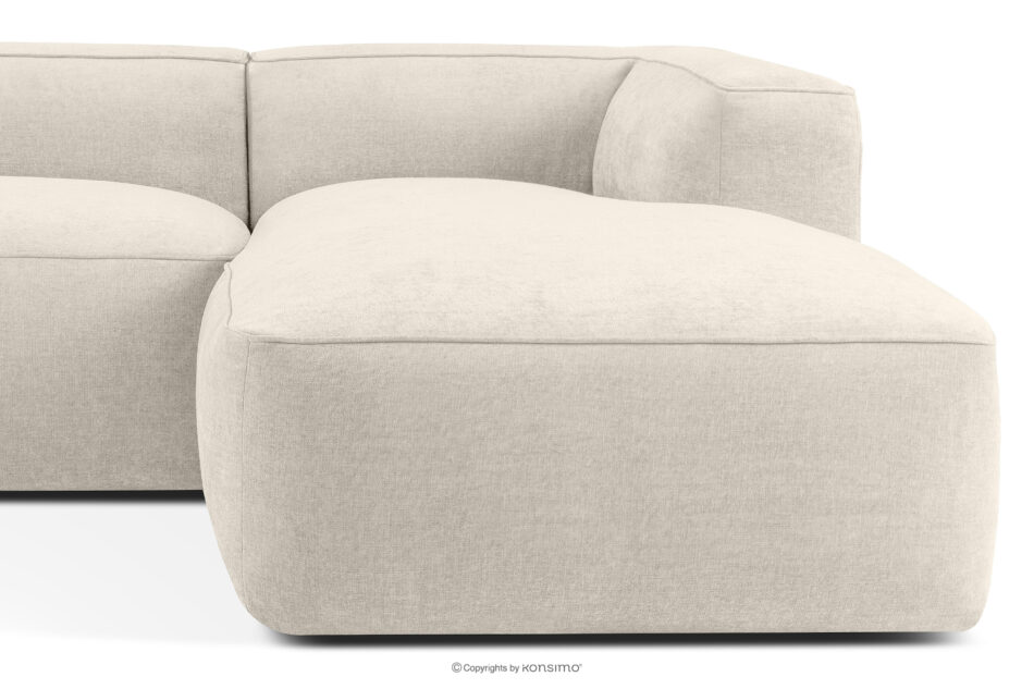 FUBBO Miękki narożnik w tkaninie plecionej prawy ecru ecru - zdjęcie 7