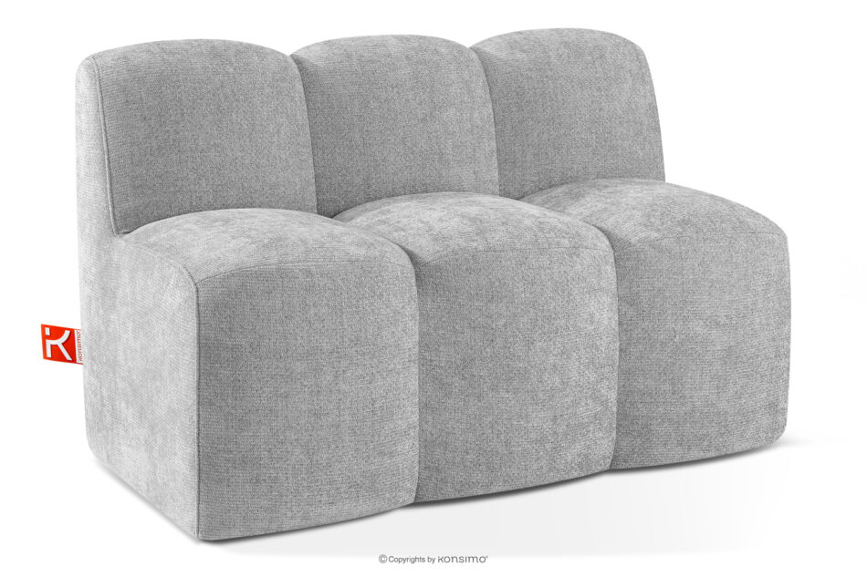 BRESCO Ławka tapicerowana do jadalni 120 cm tkanina szenil jasny szary jasny szary - zdjęcie 2