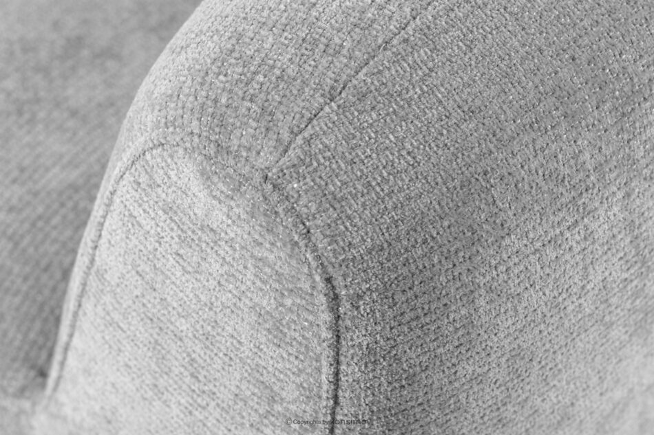 BRESCO Ławka tapicerowana do jadalni 120 cm tkanina szenil jasny szary jasny szary - zdjęcie 7