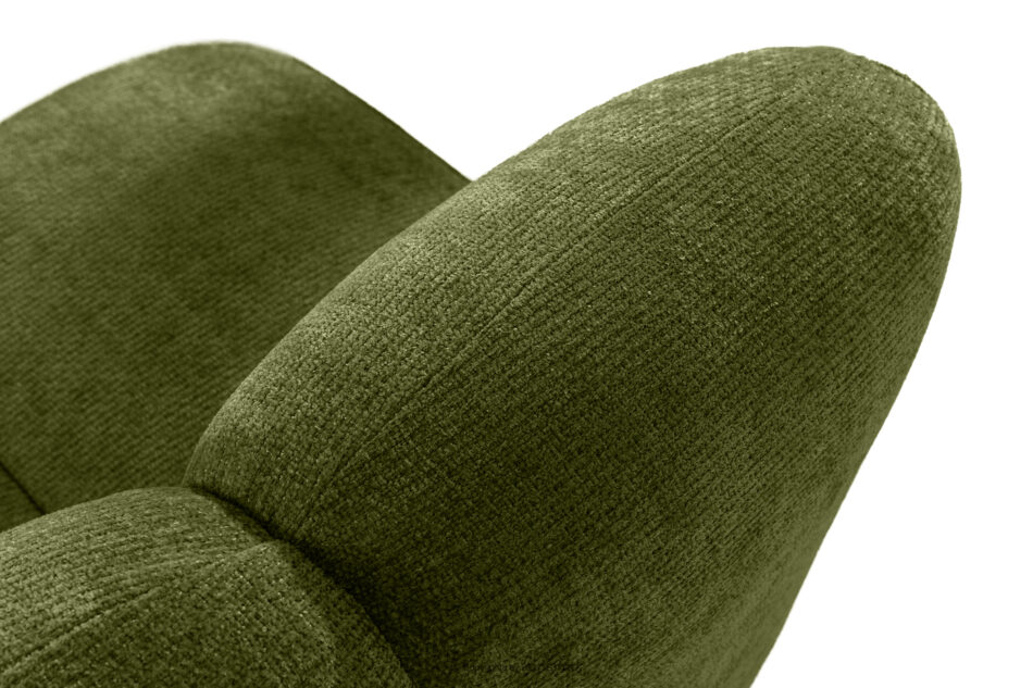 BRESCO Ławka tapicerowana do jadalni 120 cm tkanina szenil oliwkowy oliwkowy - zdjęcie 6