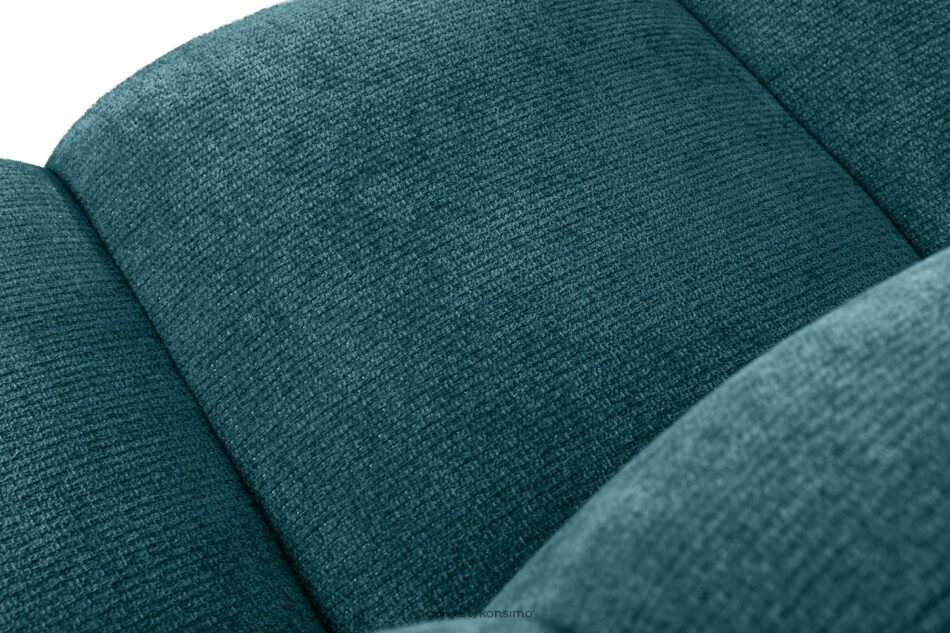 BRESCO Ławka tapicerowana do jadalni 120 cm tkanina szenil morski morski - zdjęcie 5