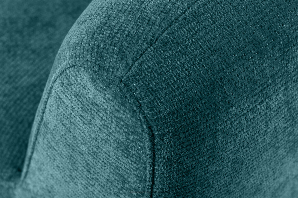 BRESCO Ławka tapicerowana do jadalni 120 cm tkanina szenil morski morski - zdjęcie 7