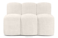 Ławka tapicerowana do jadalni 120 cm tkanina szenil kremowy