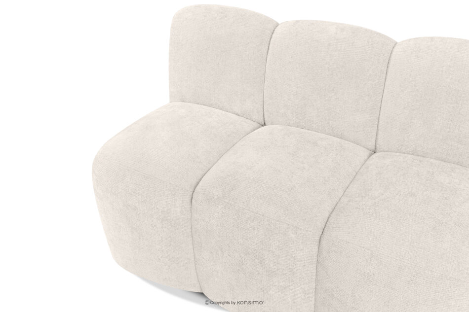 BRESCO Ławka tapicerowana do jadalni 120 cm tkanina szenil kremowy kremowy - zdjęcie 4