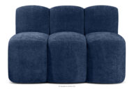 Ławka tapicerowana do jadalni 120 cm tkanina szenil granatowy