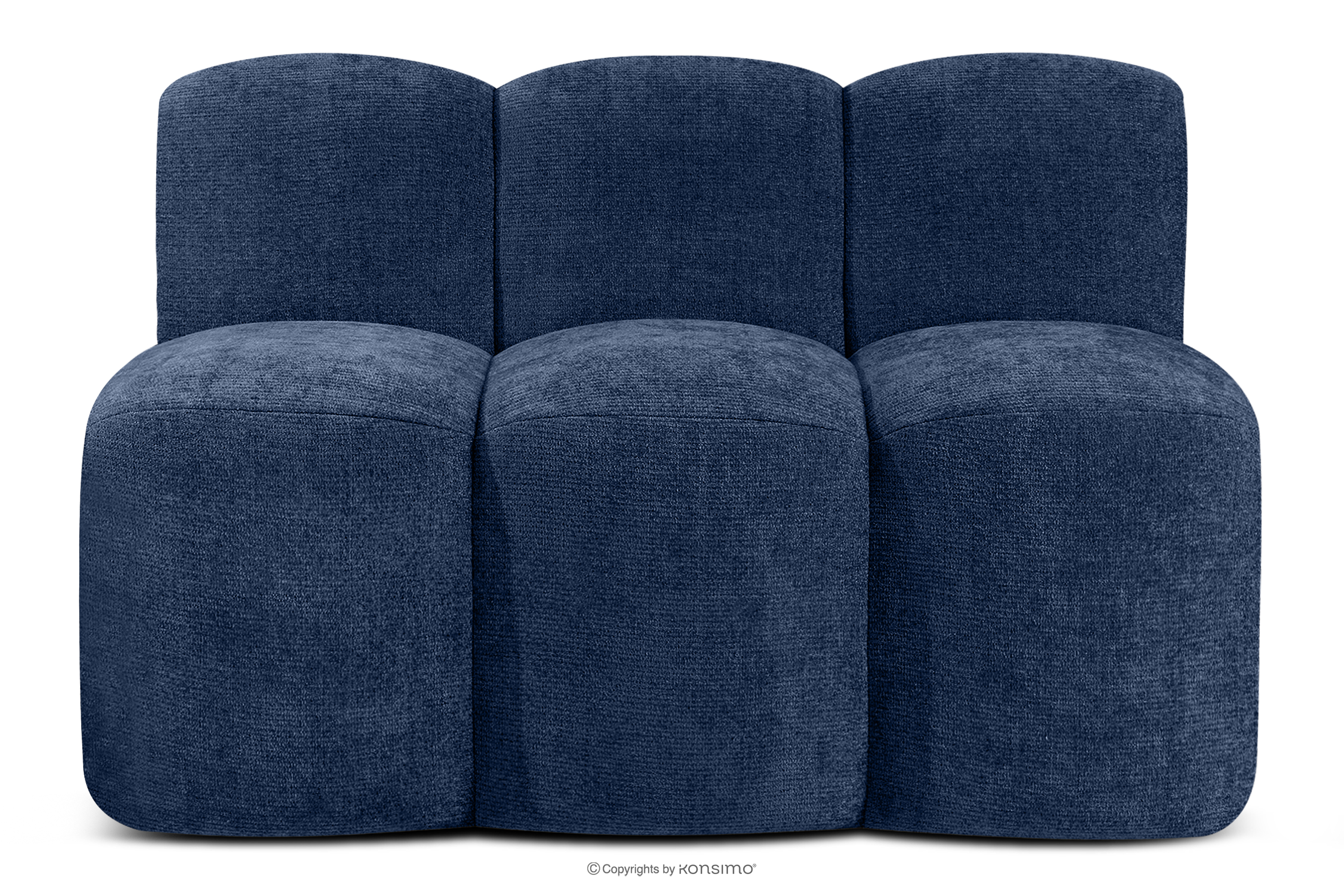 Ławka tapicerowana do jadalni 120 cm tkanina szenil granatowy