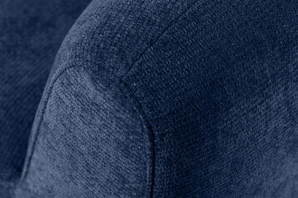 BRESCO Ławka tapicerowana do jadalni 120 cm tkanina szenil granatowy granatowy - zdjęcie 7